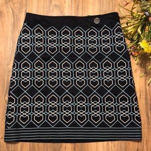 Ann Taylor Navy Infinity Stitched Skirt